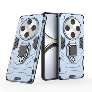 Oppo Find X8 Pro Hoesje - MobyDefend Dubbelgelaagde Pantsercase Met Standaard - Blauw