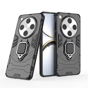 Oppo Find X8 Pro Hoesje - MobyDefend Dubbelgelaagde Pantsercase Met Standaard - Zwart