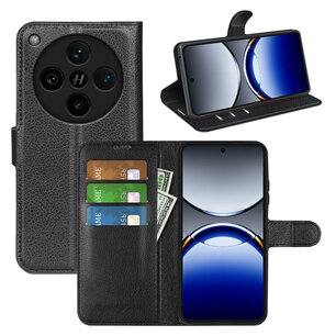 Oppo Find X8 Pro Hoesje - MobyDefend Kunstleren Wallet Book Case (Sluiting Voorkant) - Zwart