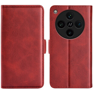 Oppo Find X8 Pro Hoesje - MobyDefend Luxe Wallet Book Case (Sluiting Zijkant) - Rood