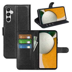 Samsung Galaxy A15 Hoesje - MobyDefend Kunstleren Wallet Book Case (Sluiting Voorkant) - Zwart