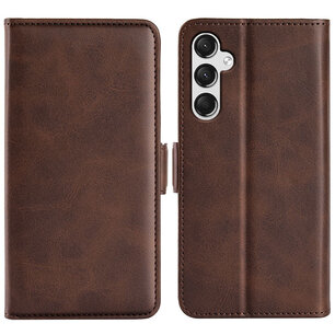 Samsung Galaxy A15 Hoesje - MobyDefend Luxe Wallet Book Case (Sluiting Zijkant) - Bruin