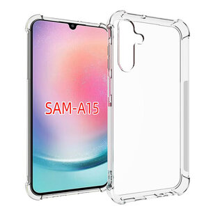 Samsung Galaxy A15 Hoesje - MobyDefend Transparante Shockproof TPU Backcover - Verstevigde Hoeken - Volledig Doorzichtig
