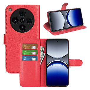 Oppo Find X8 Pro Hoesje - MobyDefend Kunstleren Wallet Book Case (Sluiting Voorkant) - Rood