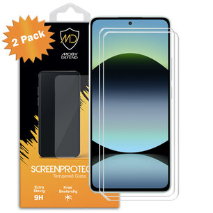 2-Pack Xiaomi Redmi Note 14 5G Screenprotectors - MobyDefend Case-Friendly Screensavers - Gehard Glas