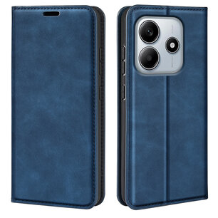 Xiaomi Redmi Note 14 5G Hoesje - MobyDefend Luxe Wallet Bookcase (Magnetische Sluiting) - Blauw