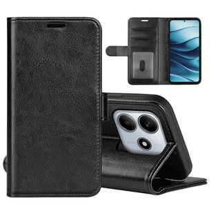 Xiaomi Redmi Note 14 5G Hoesje - MobyDefend Wallet Book Case (Sluiting Achterkant) - Zwart