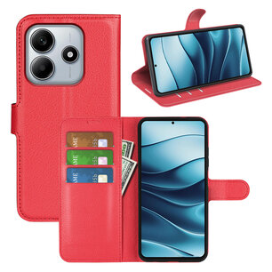 Xiaomi Redmi Note 14 5G Hoesje - MobyDefend Kunstleren Wallet Book Case (Sluiting Voorkant) - Rood