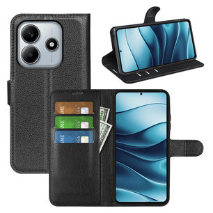 Xiaomi Redmi Note 14 5G Hoesje - MobyDefend Kunstleren Wallet Book Case (Sluiting Voorkant) - Zwart
