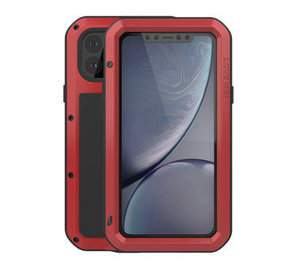 Apple iPhone 11 hoes, Love Mei, Metalen protection Rood