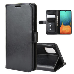 Samsung Galaxy A71 hoesje, Wallet bookcase, Zwart