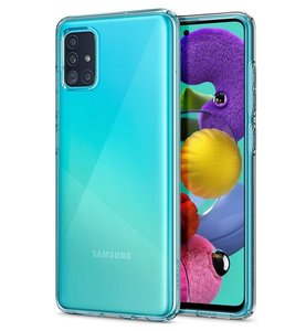Samsung Galaxy M51 hoesje, Transparante gel case, Volledig doorzichtig