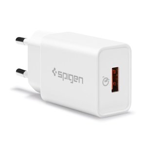 Spigen F111 Wall charger, Oplader met 1 USB-poort, Quick Charge 3.0, Wit