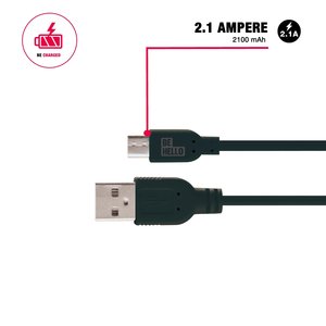 BeHello Charge and Sync Oplaadkabel - Micro USB (1.2m) Black